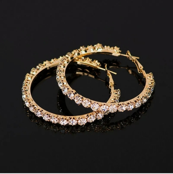 New Fashion Gold Hoop Earrings - Picture 2 of 6
